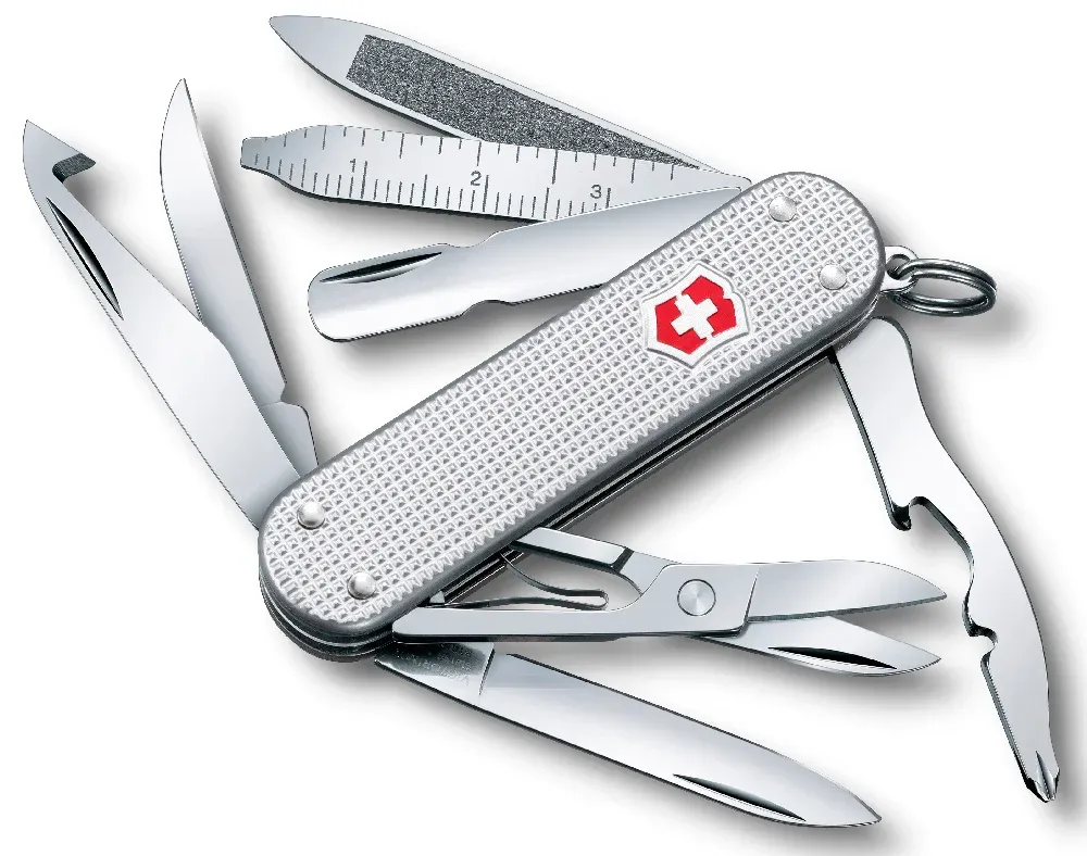 Нож перочинный Victorinox MiniChamp Alox 0.6381.26 58мм 14функц. серебристый - фото 1