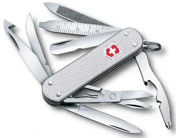 Нож перочинный Victorinox MiniChamp Alox 0.6381.26 58мм 14функц. серебристый - фото 4