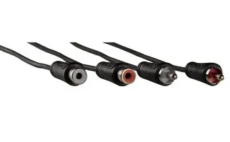 Кабель-удлинитель аудио Hama 2хRCA m/2хRCA f 10м. черный 00122279 - фото 2