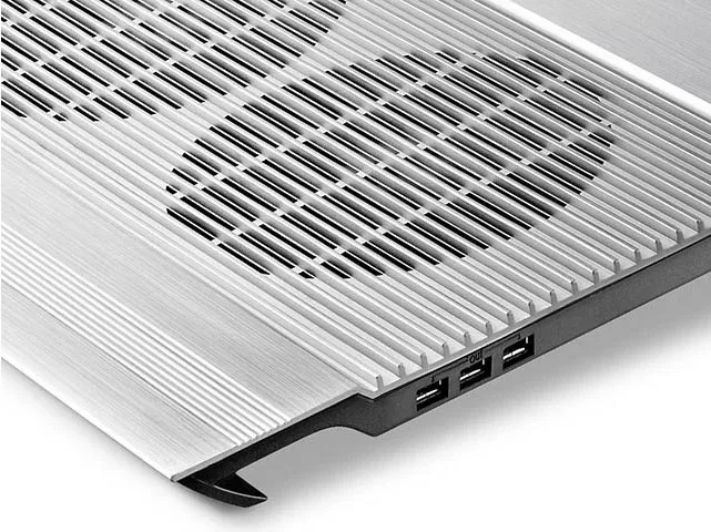 Подставка для ноутбука Deepcool N8 DP-N24N-N8SR 17 380x278x55мм 25дБ 3xUSB 2x 140ммFAN 1244г алюминий серебристый - фото 5