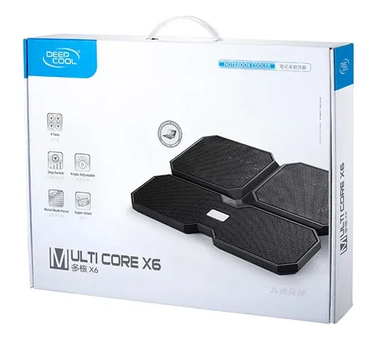 Подставка для ноутбука Deepcool Multi Core X6 DP-N422-MCX6 15.6 380x295x24мм 30.9дБ 2xUSB 4x 900г черный - фото 8