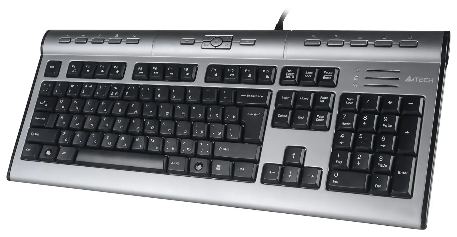 Клавиатуры A4TECH KLS-7MUU серебристый/черный - фото 4