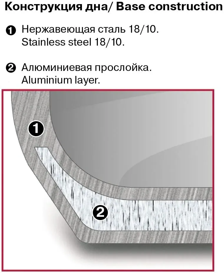 Кастрюли RDS-343 стальной, 3 л - фото 4