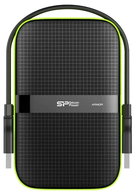 USB SILICON POWER A60 SP020TBPHDA60S3K черный/зеленый - фото 1
