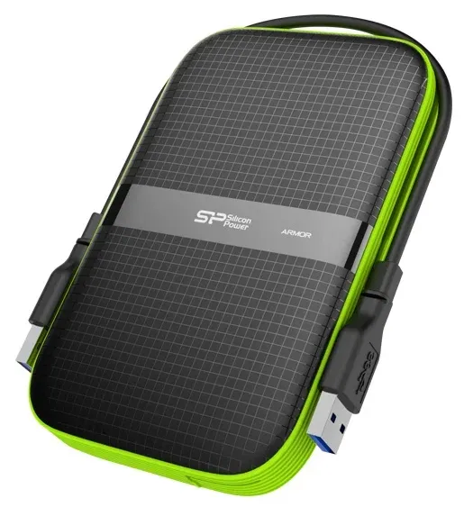 USB SILICON POWER A60 SP020TBPHDA60S3K черный/зеленый - фото 2