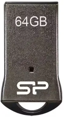 Флеш Диск Silicon Power 64Gb Touch T01 SP064GBUF2T01V1K USB2.0 черный/серебристый, 64 ГБ - фото 6