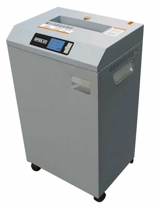 Шредер Office Kit S850 1.9x15 секр.P-5 фрагменты 19лист. 85лтр. скрепки скобы пл.карты CD - фото 1
