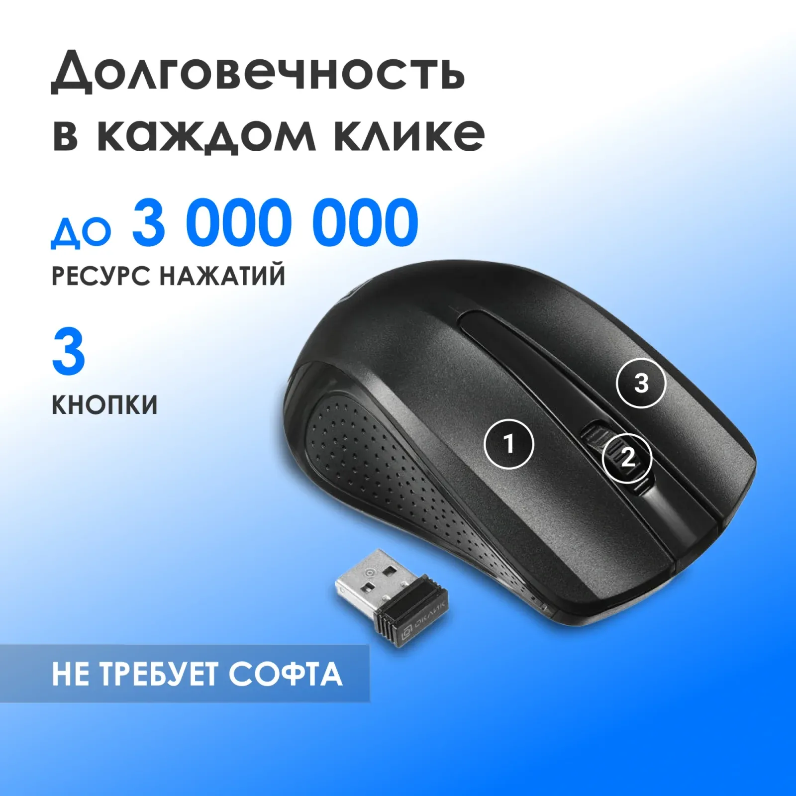 Мыши OKLICK 485MW - фото 2