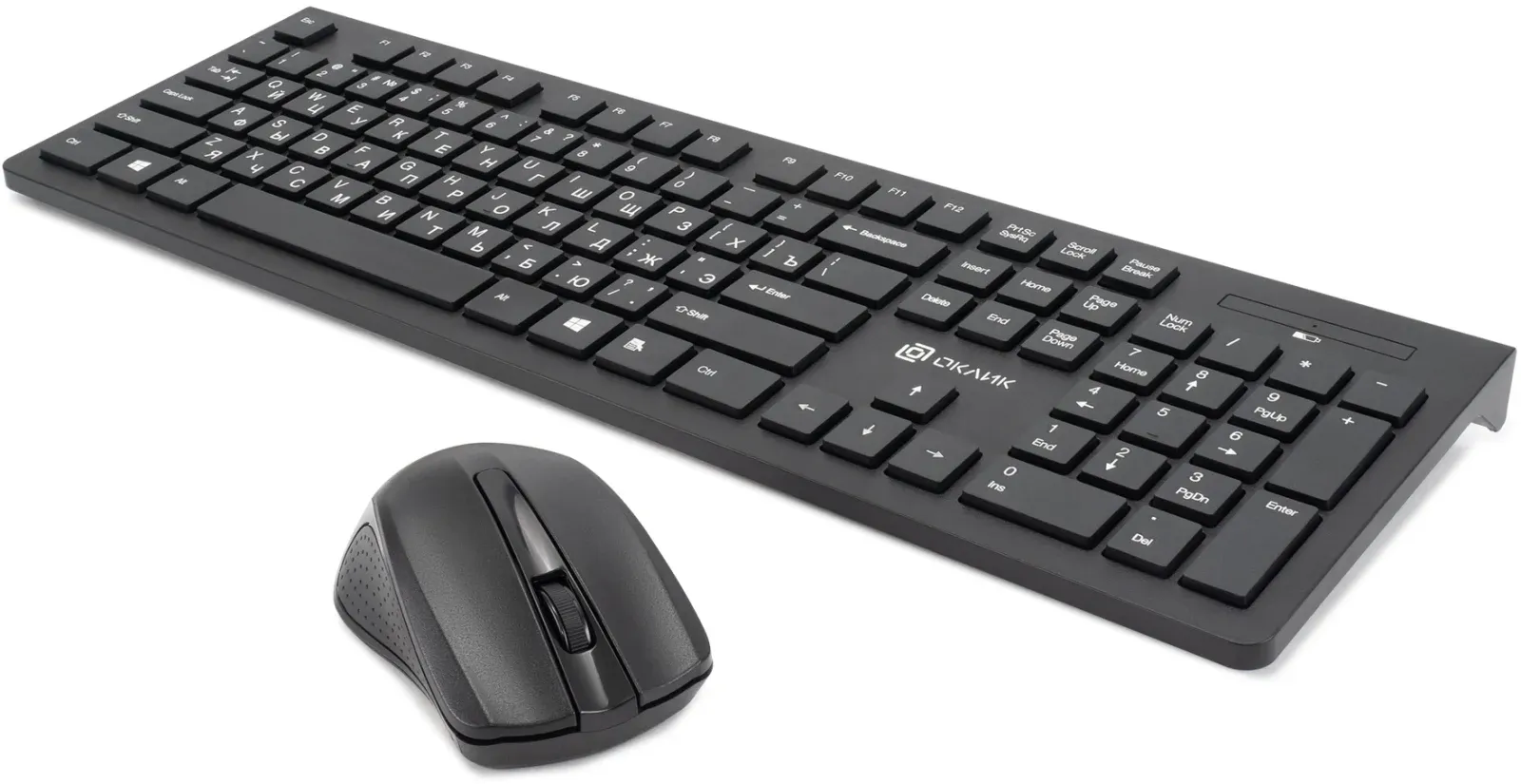 Клавиатура + мышь Оклик 250M клав:черный мышь:черный USB беспроводная slim 997834 - фото 2