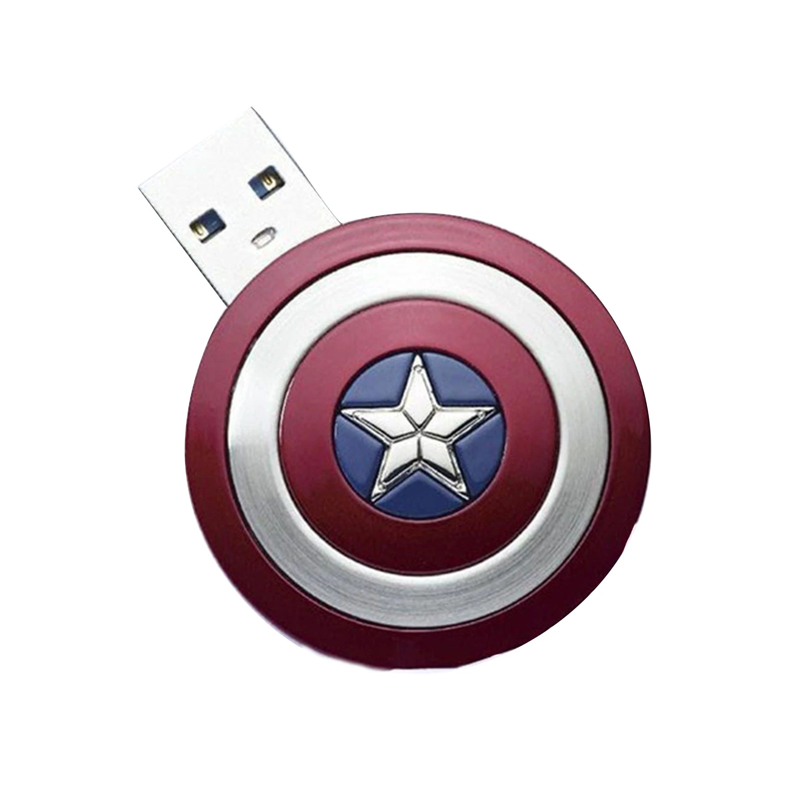 Флешка Металлическая Щит Капитан Америка Captain America Shield R189