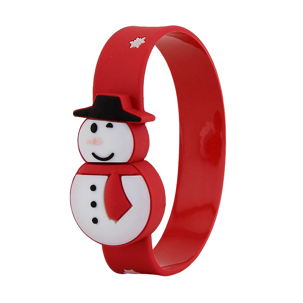 Флешка Силиконовая Браслет Снеговик Bracelet Snowman V196