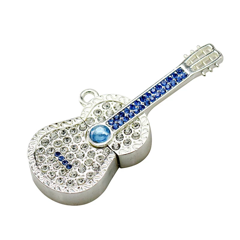 Флешка Металлическая Гитара Сваровски Guitar Swarovski R330