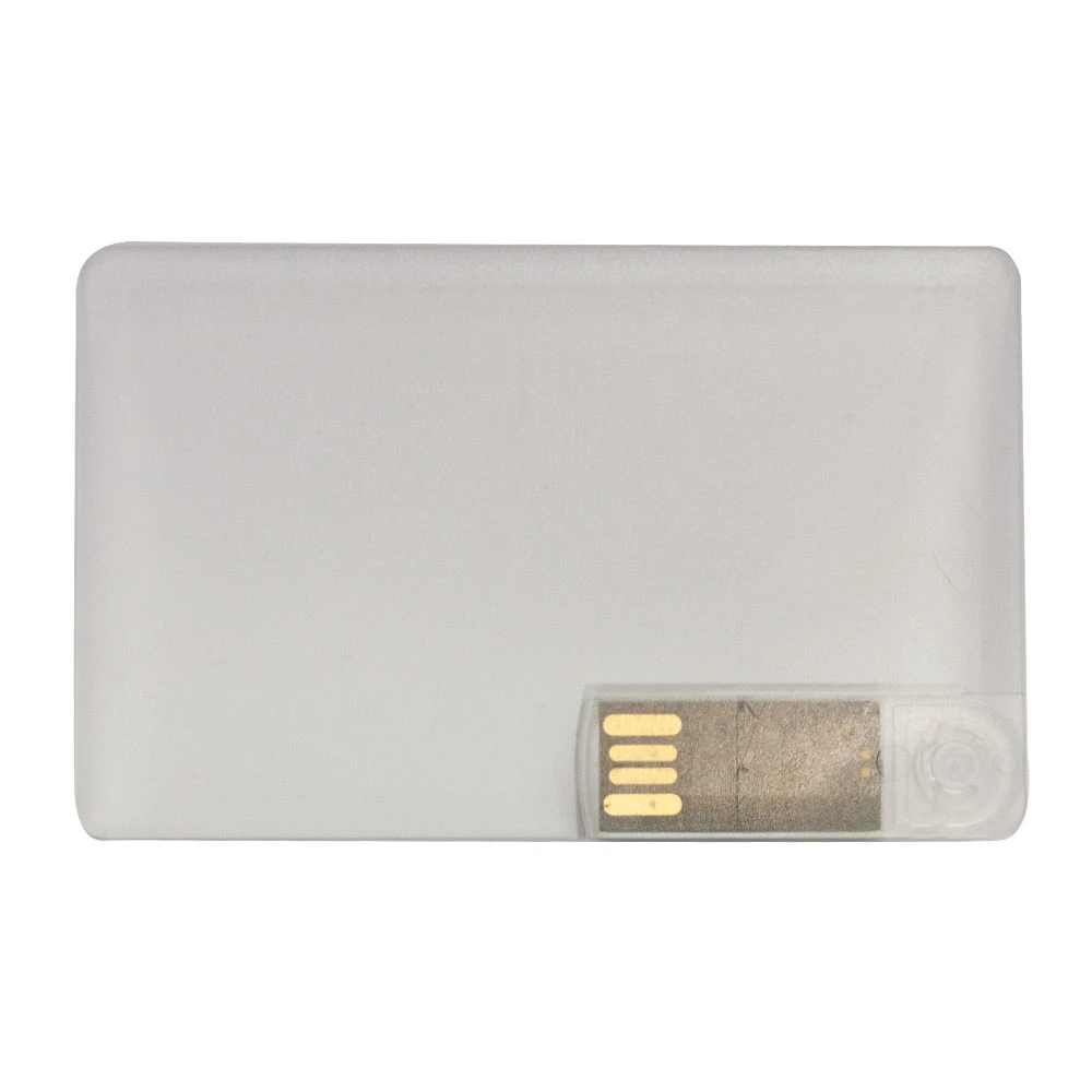 Флешка Пластиковая Визитка Клеа Visit Card Clear S486