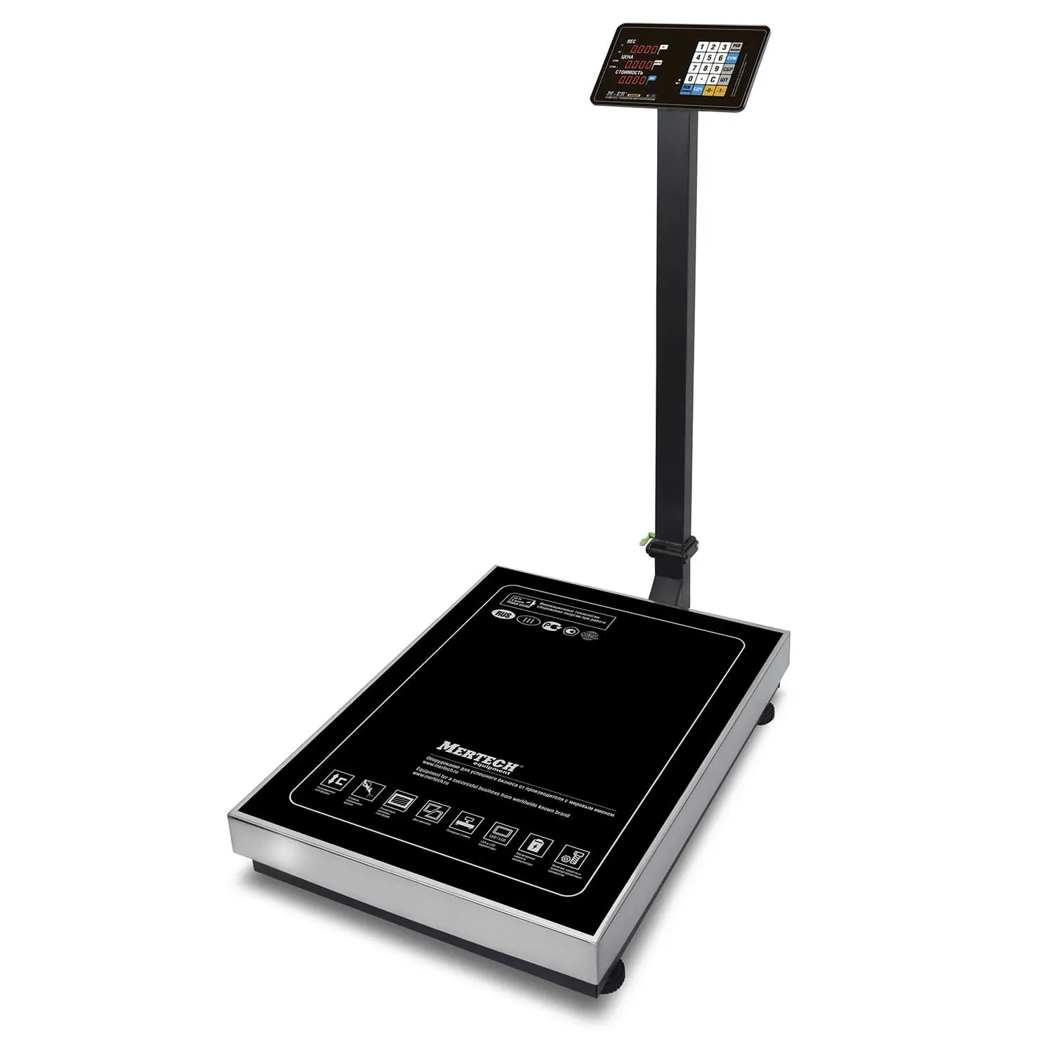 Торговые напольные весы M-ER 333 ACLP-150.20/50 TRADER с расч. стоимости LED