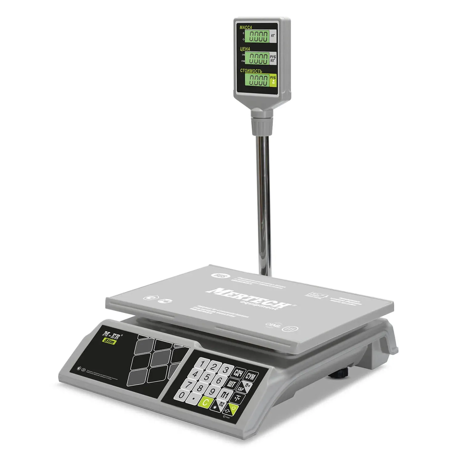 Торговые настольные весы M-ER 326 ACP-32.5 Slim LCD