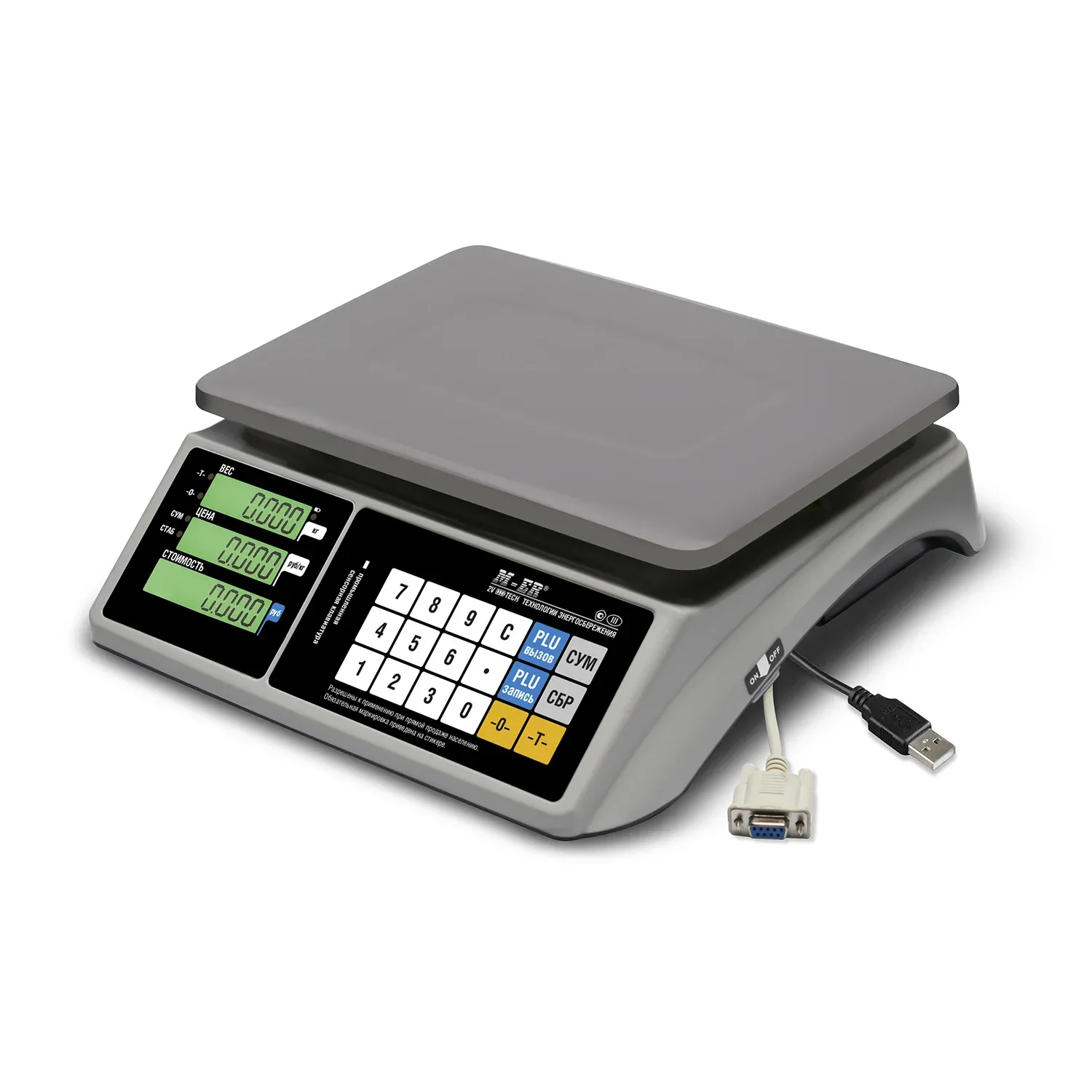 Торговые настольные весы M-ER 328 AC-6.1 TOUCH-M LCD RS232 и USB