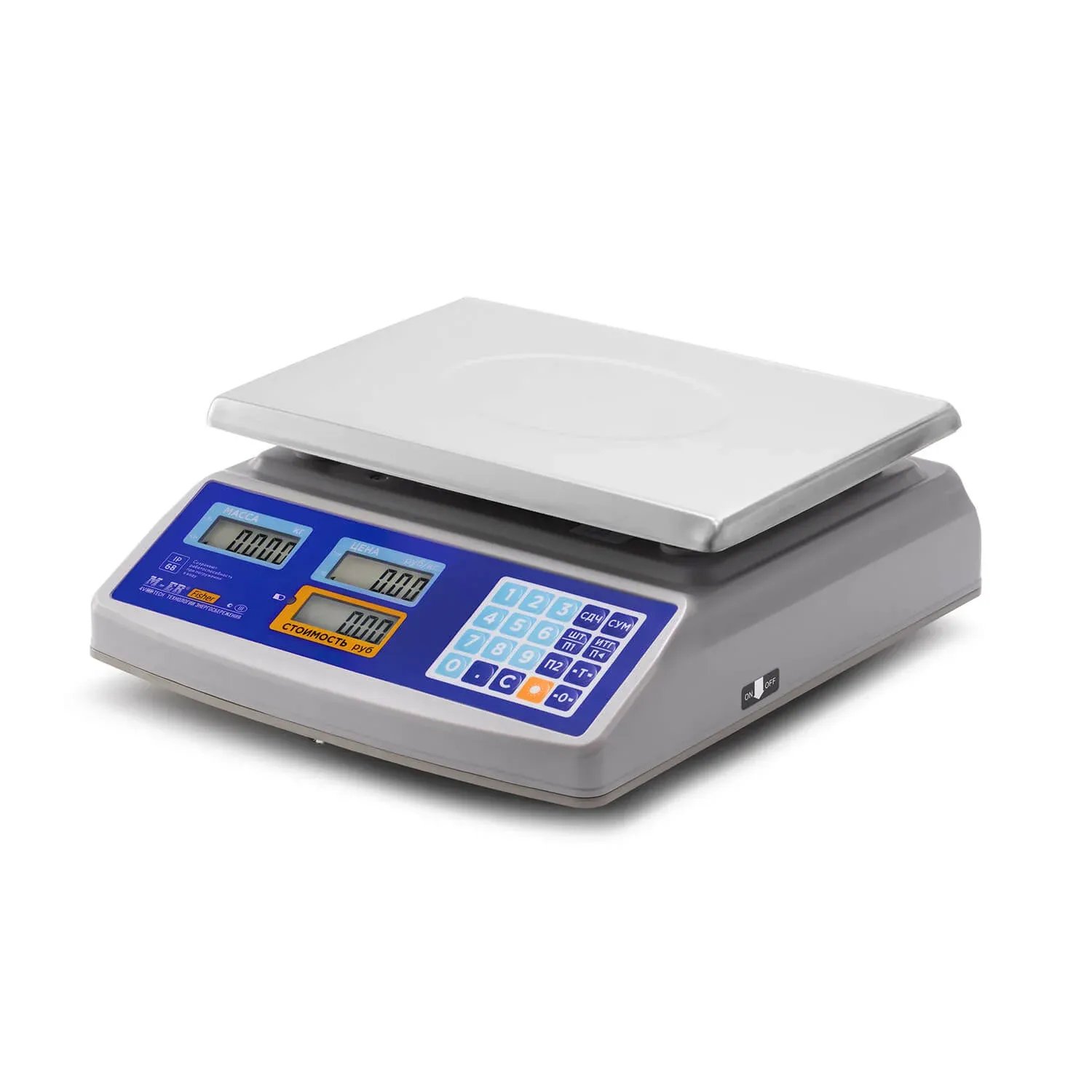 Торговые настольные весы M-ER 329 AC-32.5 IP68 Fisher LСD