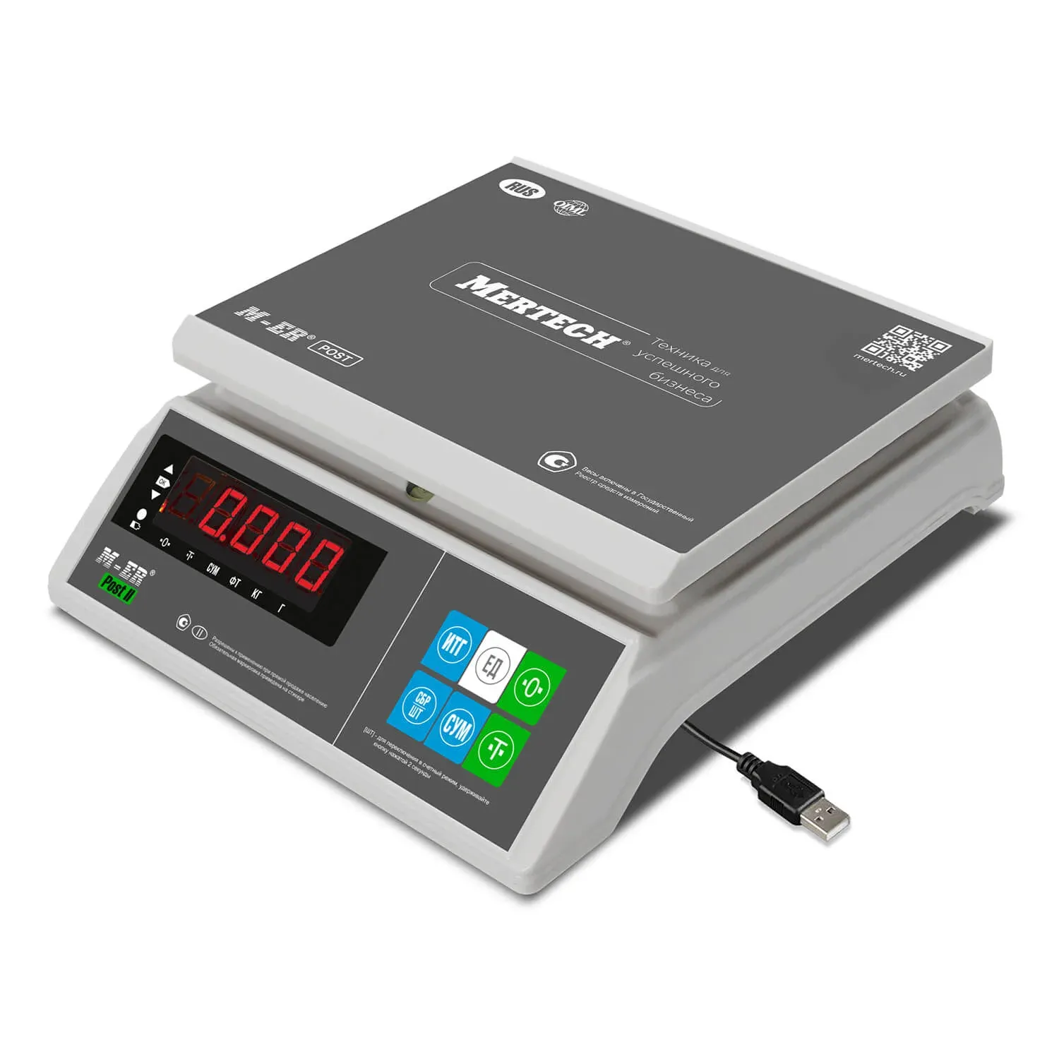 Порционные весы M-ER 326 AFU-3.01 Post II LED USB-COM