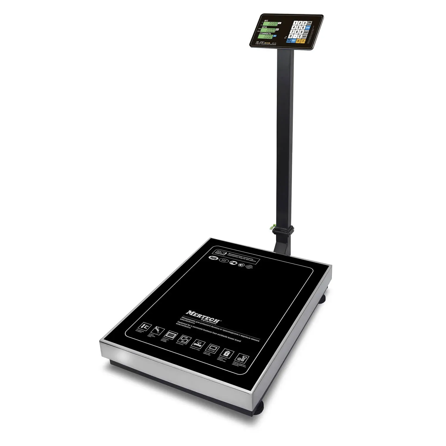 Торговые напольные весы M-ER 333 ACLP-300.50/100 TRADER с расч. стоимости LCD с RS-232