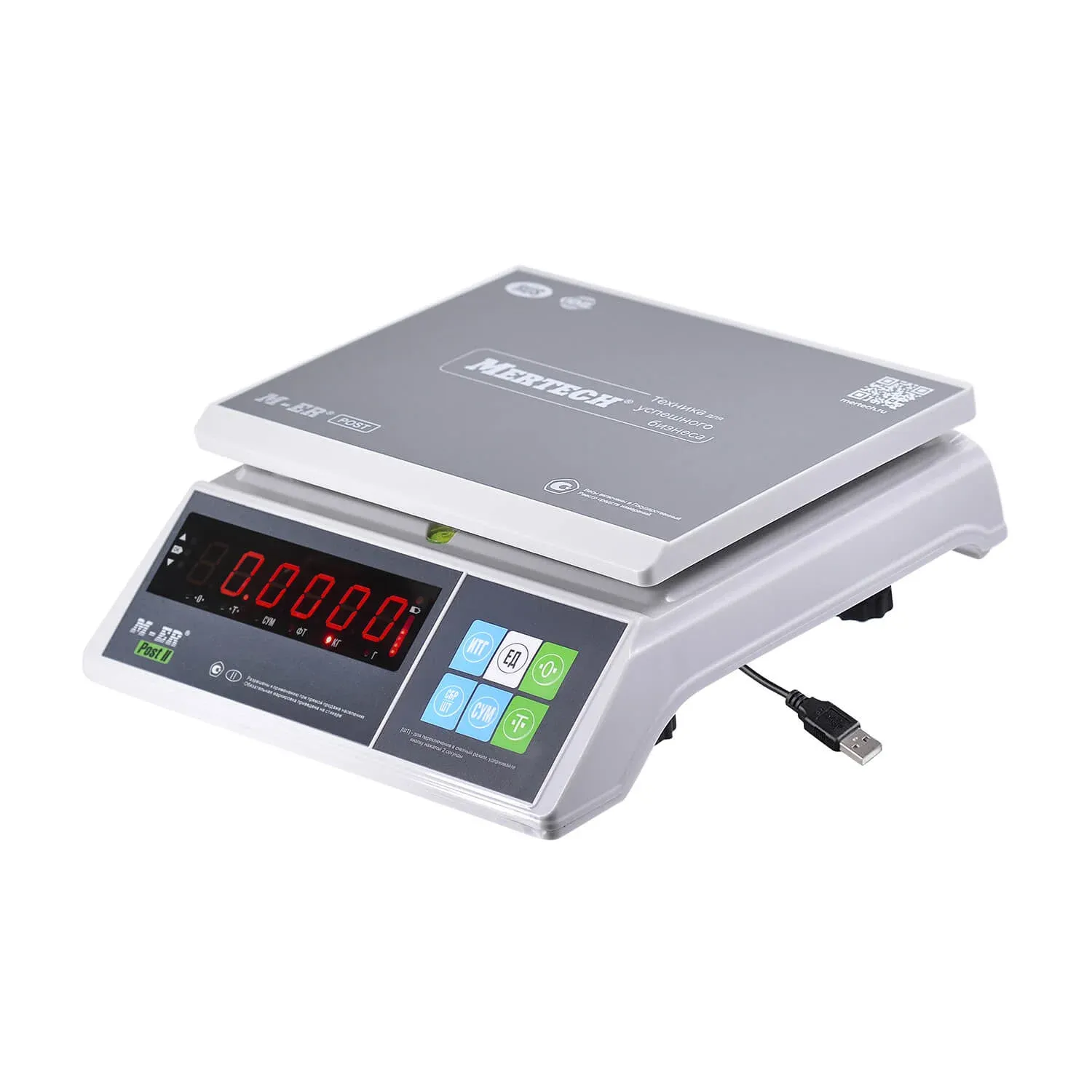 Порционные весы M-ER 326 AFU-3.01 Post II LED USB-COM двойной дисплей