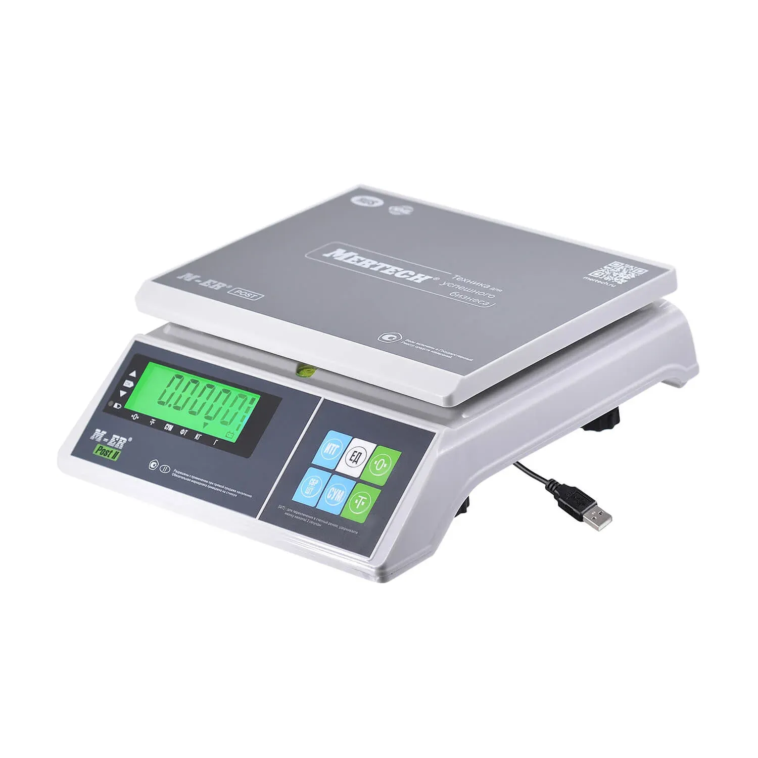 Порционные весы M-ER 326 AFU-3.01 Post II LCD USB-COM двойной дисплей