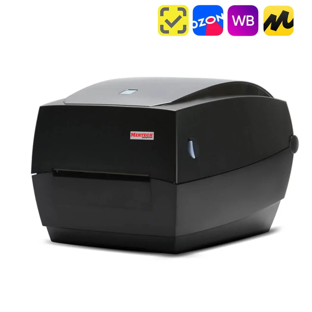 Термотрансферный принтер этикеток MERTECH TLP100 TERRA NOVA 6ips USB RS232 Ethernet Black