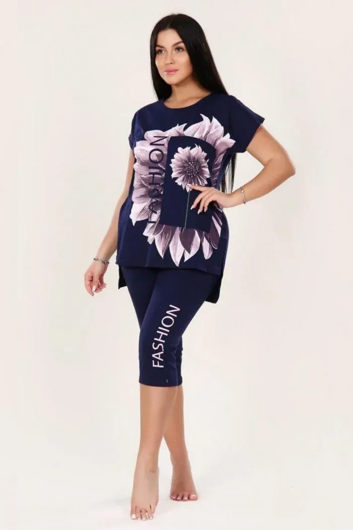 Костюм с бриджами FASHION flower