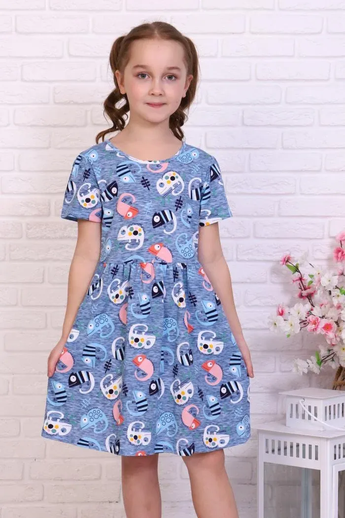 Платье Цвет настроения короткий рукав