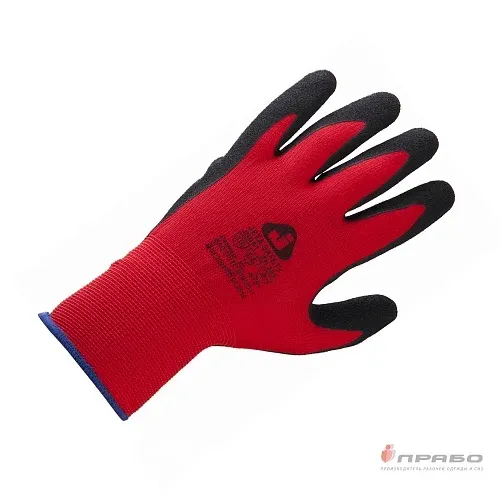 Перчатки из полиэстера с 1/2 рельефным нитриловым покрытием Jeta Safety JN051, (р.