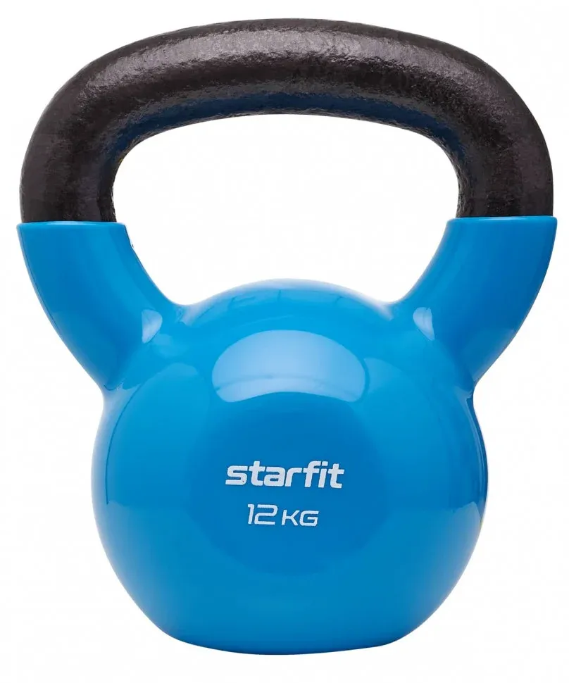 Гиря виниловая StarFit DB-401 синяя 12 кг, голубой
