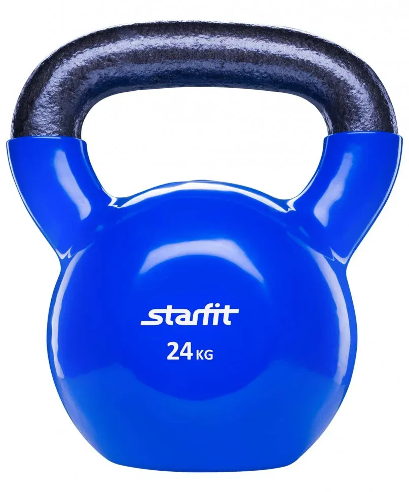 Гиря виниловая StarFit DB-401 темно-синяя 24 кг