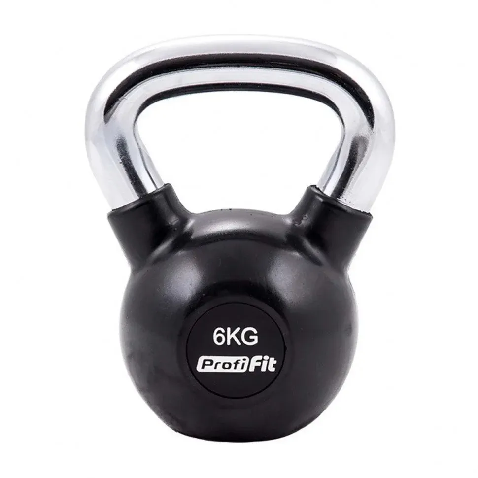 Гиря обрезиненная с хромированной ручкой PROFI-FIT