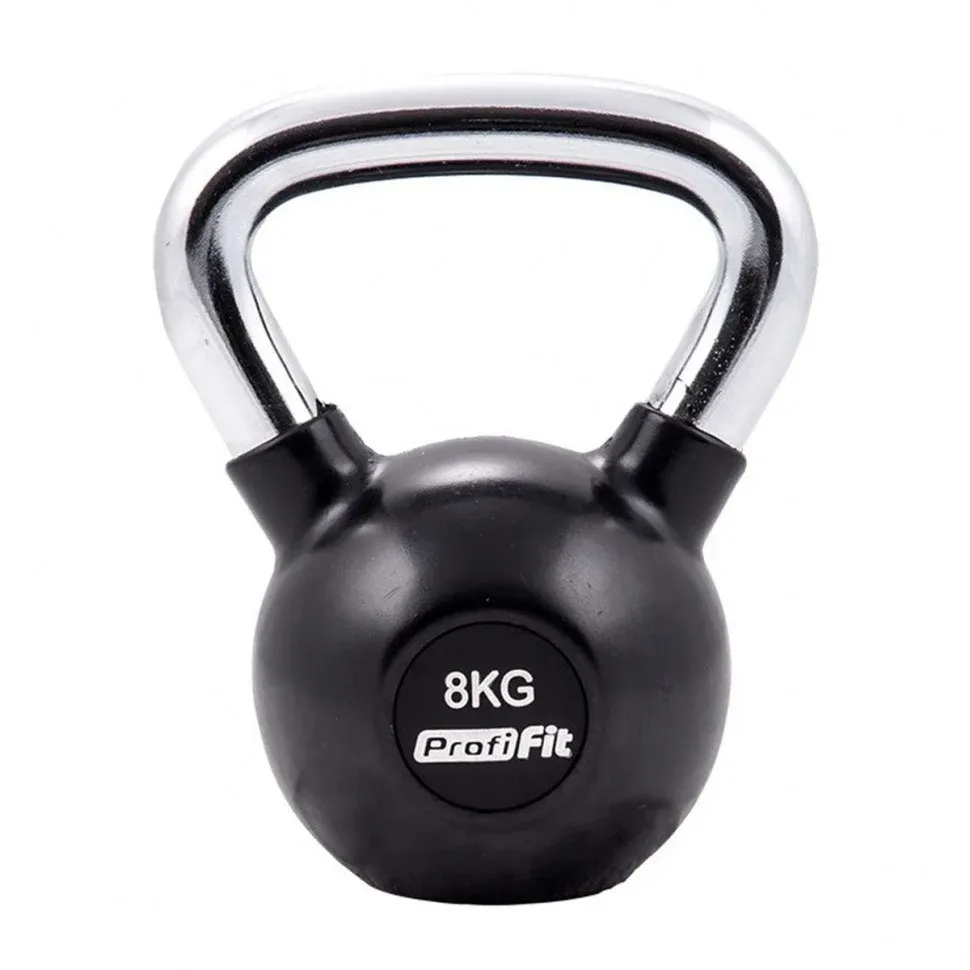 Гиря обрезиненная с хромированной ручкой PROFI-FIT