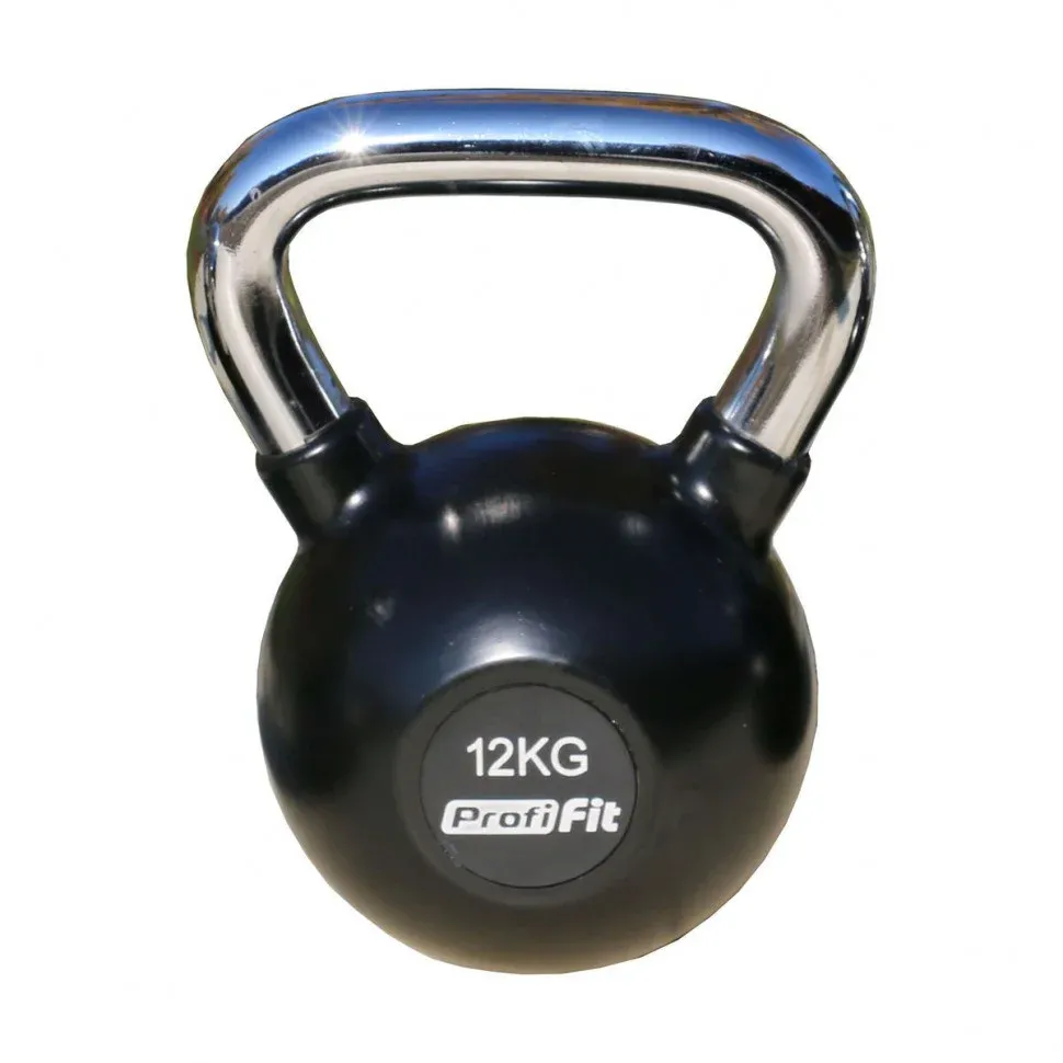 Гиря обрезиненная с хромированной ручкой PROFI-FIT