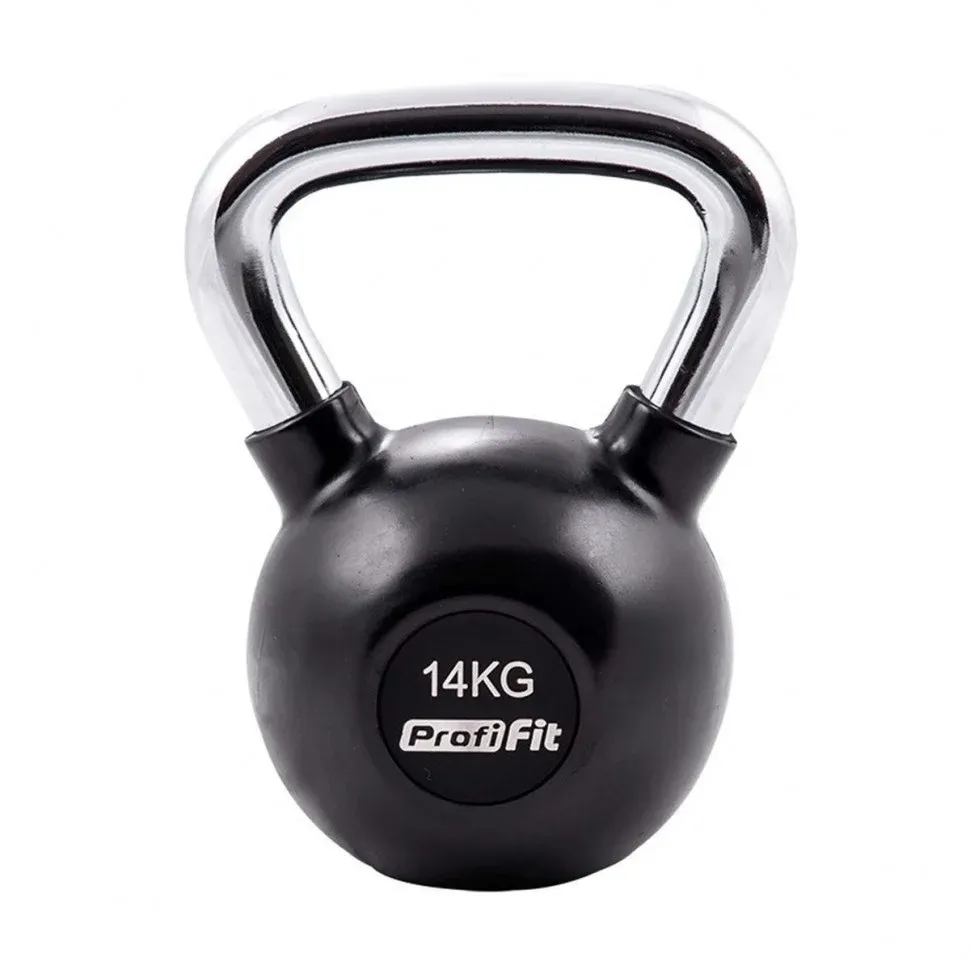 Гиря обрезиненная с хромированной ручкой PROFI-FIT