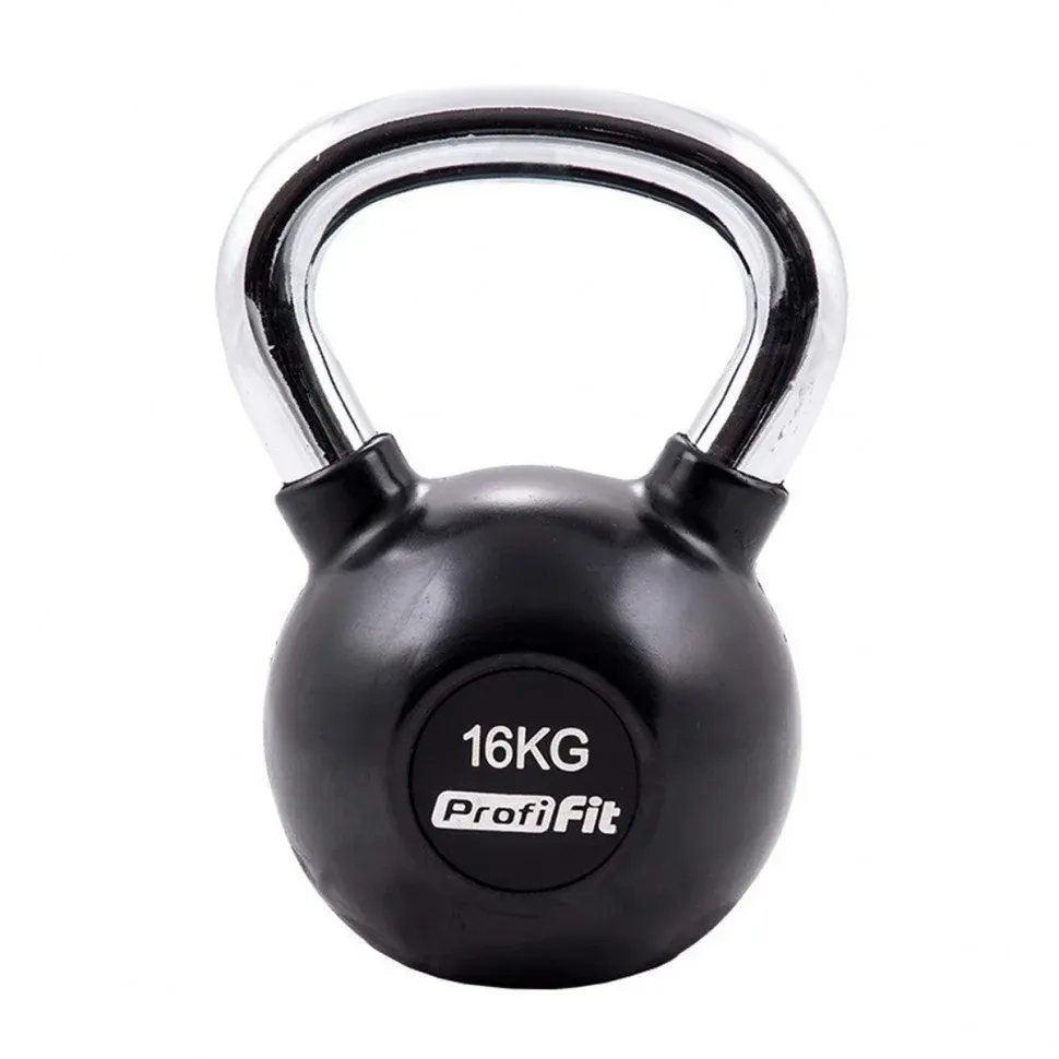 Гиря обрезиненная с хромированной ручкой PROFI-FIT