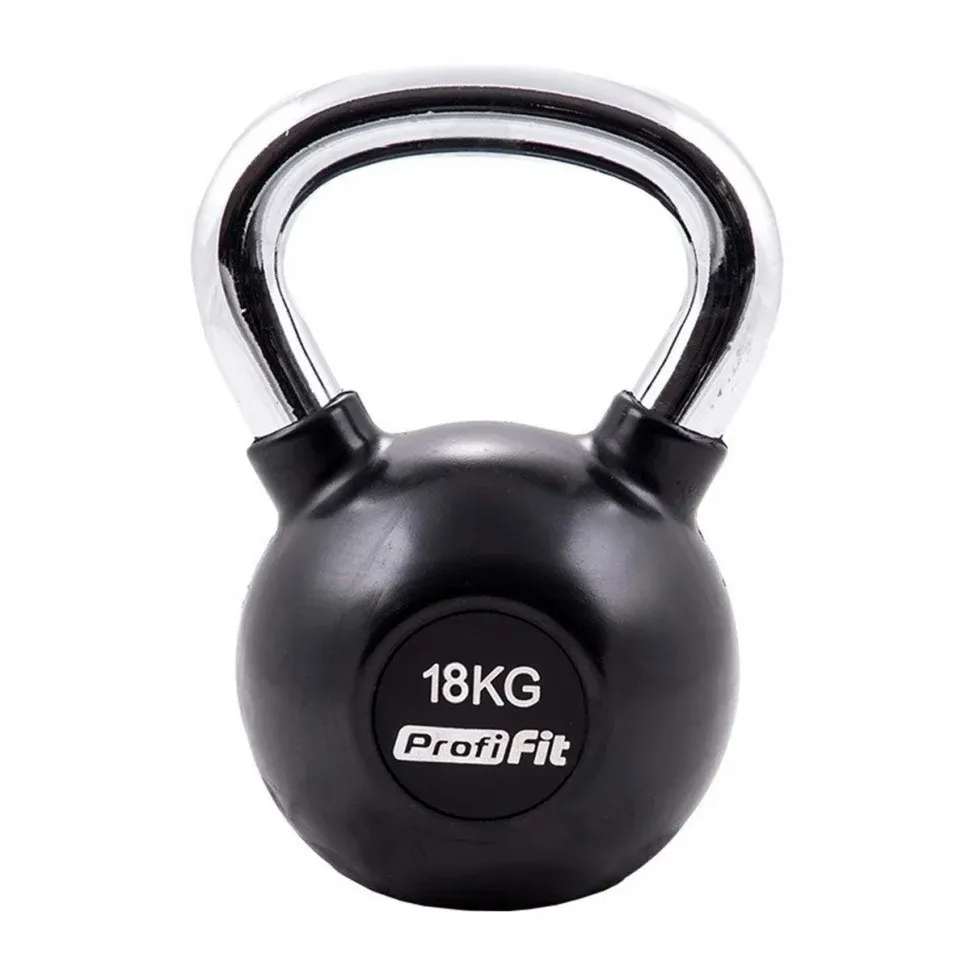 Гиря обрезиненная с хромированной ручкой PROFI-FIT