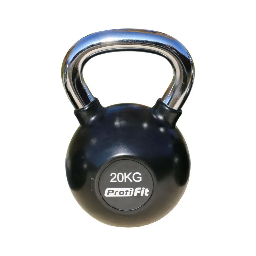 Гиря обрезиненная с хромированной ручкой PROFI-FIT