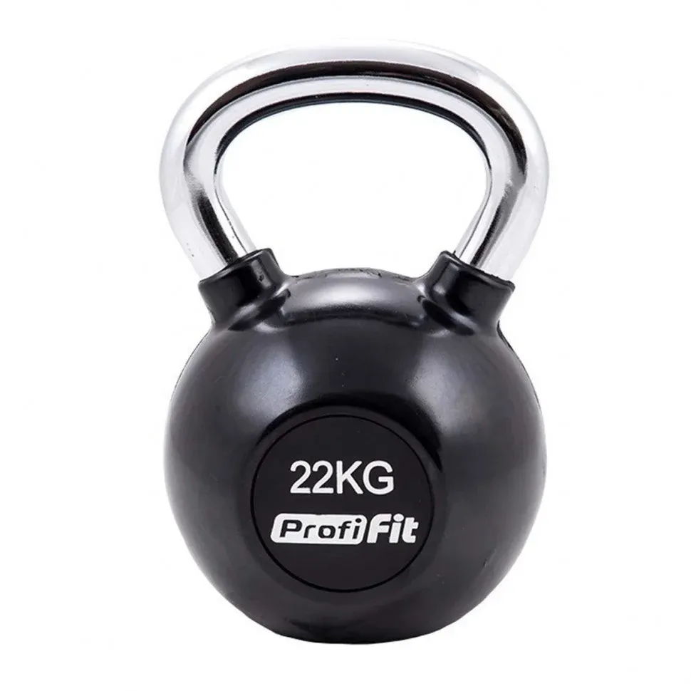Гиря обрезиненная с хромированной ручкой PROFI-FIT