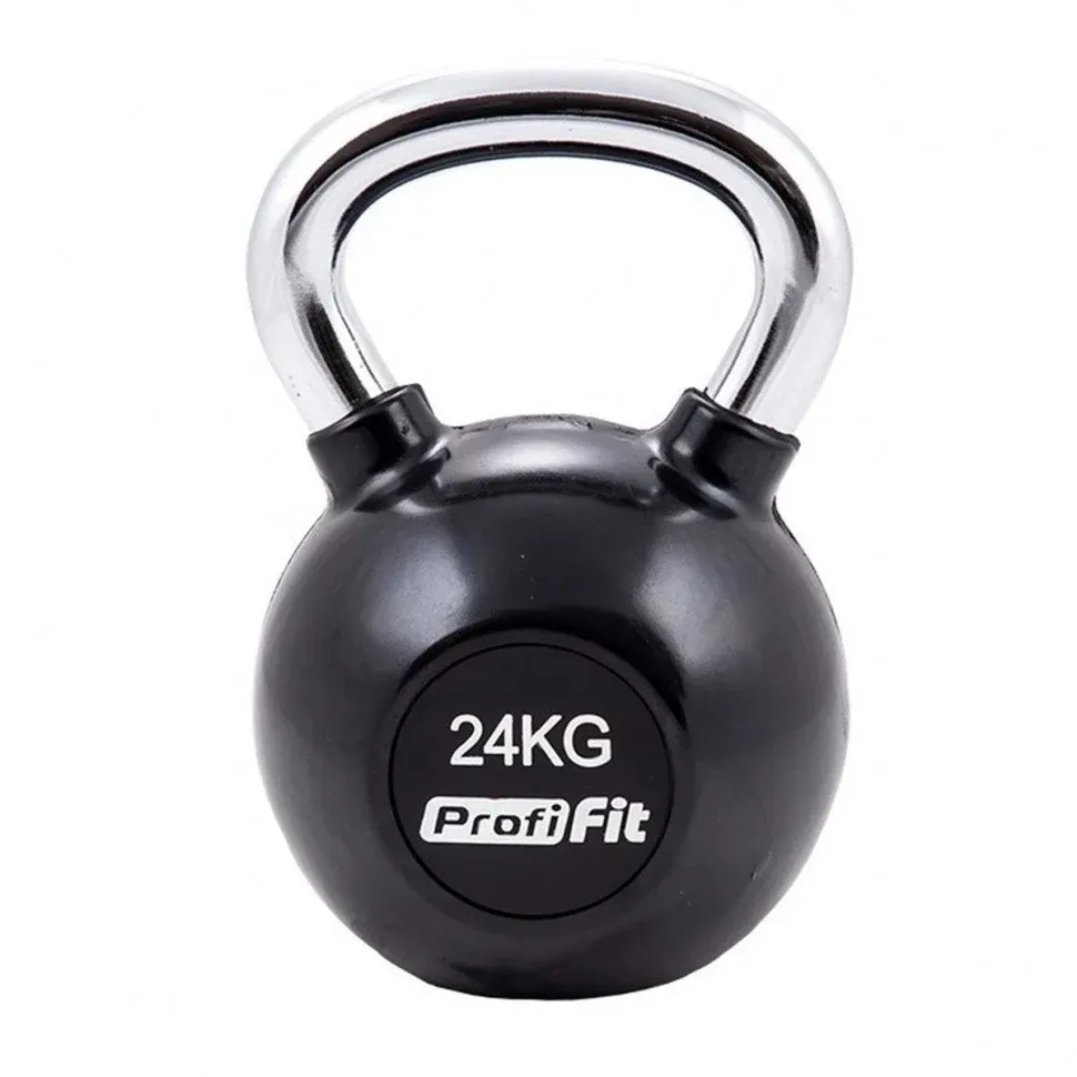 Гиря обрезиненная с хромированной ручкой PROFI-FIT