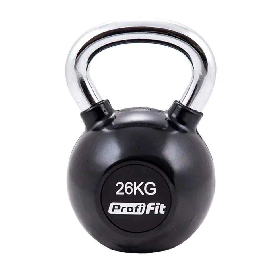 Гиря обрезиненная с хромированной ручкой PROFI-FIT