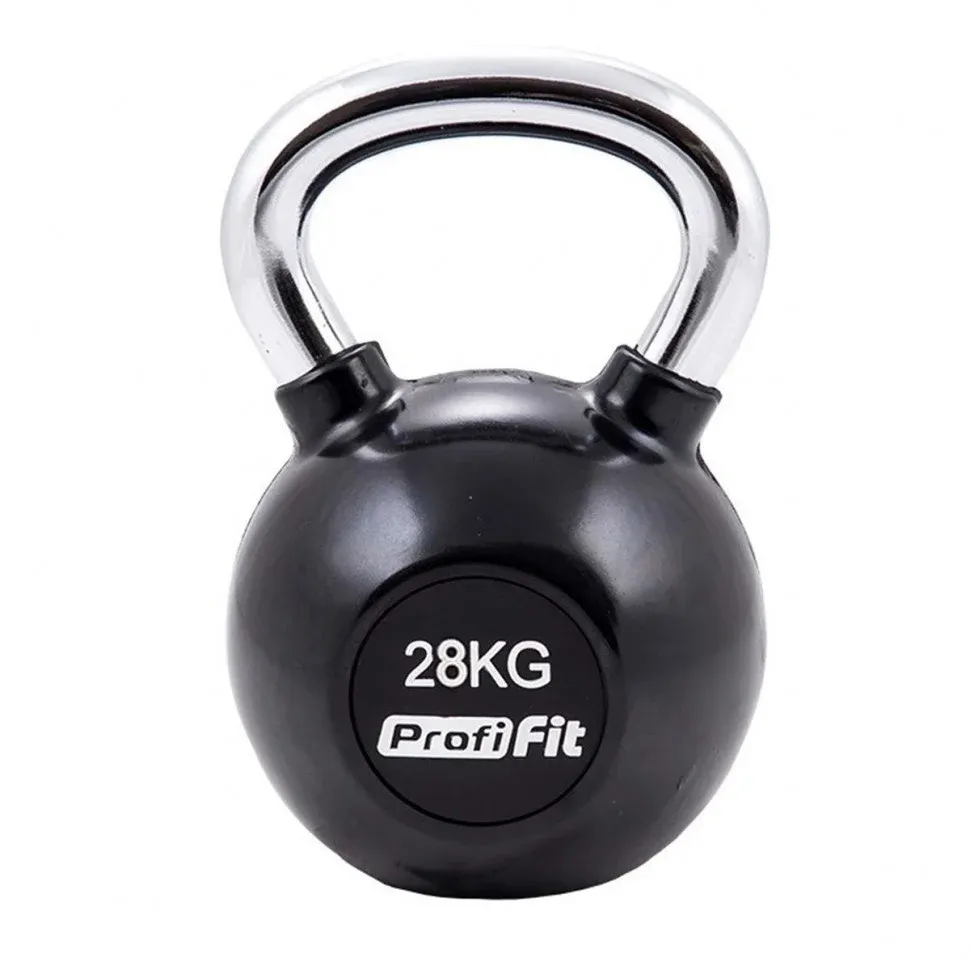 Гиря обрезиненная с хромированной ручкой PROFI-FIT