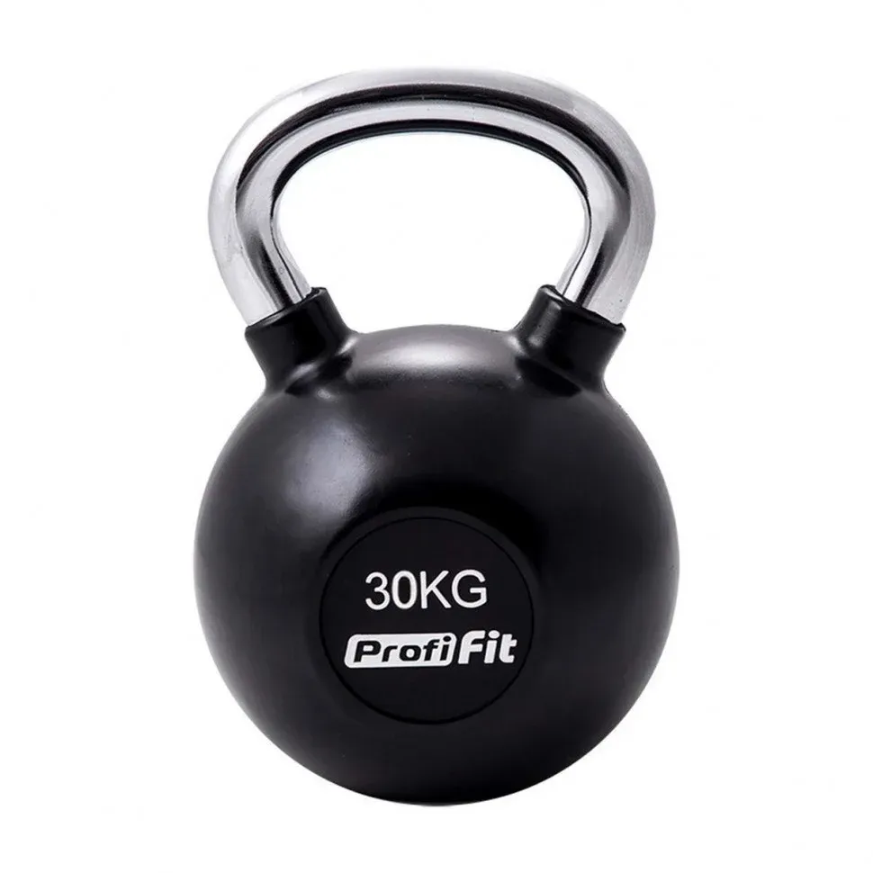 Гиря обрезиненная с хромированной ручкой PROFI-FIT