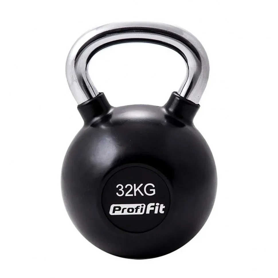 Гиря обрезиненная с хромированной ручкой PROFI-FIT