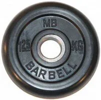 Диск Barbell обрезиненный черный d=26 мм 1