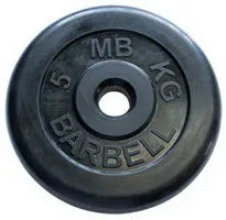 Диск Barbell обрезиненный черный d=26 мм