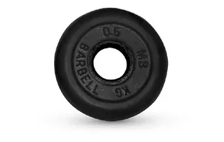 Диск Barbell обрезиненный черный d=26 мм 0