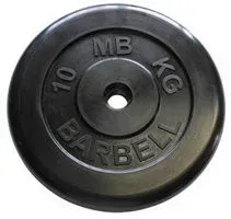 Диск Barbell обрезиненный черный d=26 мм