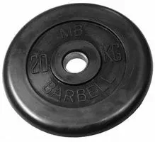 Диск Barbell обрезиненный черный d=26 мм