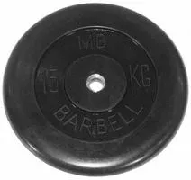 Диск Barbell обрезиненный черный d=26 мм